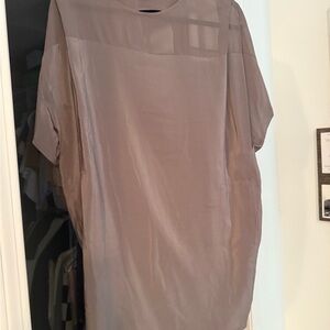 Gold Hawk silk dress XS